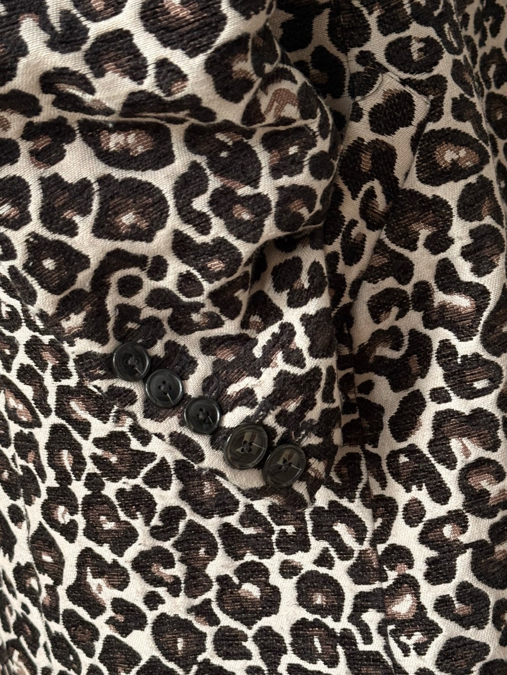 Anthropologie Gianna Leopard-Print Trench Coat - Black, Cream and Brown Size 10 - Picture 5 of 8